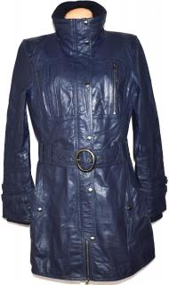 KOŽENÝ dámský fialový kabát s páskem VERO MODA XL