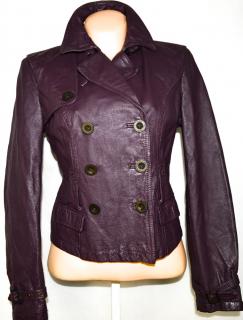 KOŽENÝ dámský fialový kabátek LAIME L
