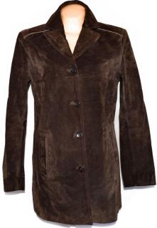 KOŽENÝ dámský hnědý kabát WS LEATHER L/XL
