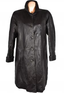 KOŽENÝ dámský hnědý měkký dlouhý kabát Julia S. Roma XL