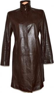 KOŽENÝ dámský hnědý měkký kabát Marks&Spencer M, L