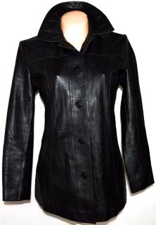 KOŽENÝ dámský měkký černý kabát ICON L