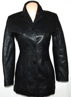 KOŽENÝ dámský měkký černý kabát Keenan Leather S