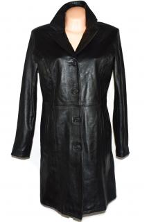 KOŽENÝ dámský měkký černý kabát L/XL