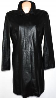 KOŽENÝ dámský měkký černý kabát Marks&Spencer M, L, XL
