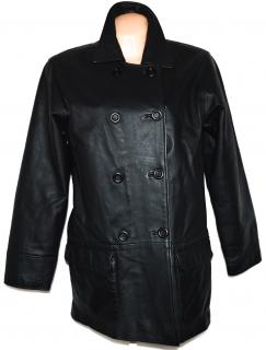 KOŽENÝ dámský měkký černý kabát Outer Edge XL
