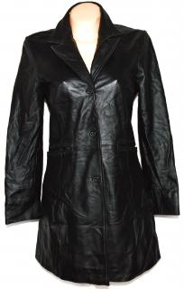 KOŽENÝ dámský měkký černý kabát SAKI 38