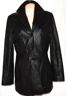 KOŽENÝ dámský měkký černý kabát SENZA MAX 40