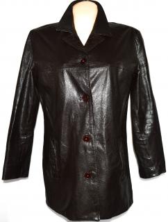 KOŽENÝ dámský měkký hnědý kabát AMARANTO XL