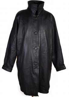 KOŽENÝ dámský šedý měkký kabát s odnimatelnou zimní vložkou Leather wear XXL