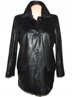 KOŽENÝ dámský zimní černý měkký kabát s odnimatelnou vložkou Anne Brooks M