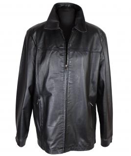 Kožený dámský černý měkký kabátek TODAY´S WOMAN  XL*