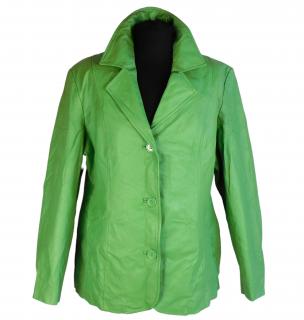 Kožený dámský měkký zelený kabátek CENTIGRADE  XL*