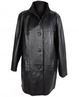 Kožený měkký dámský černý kabát CERO   XL*