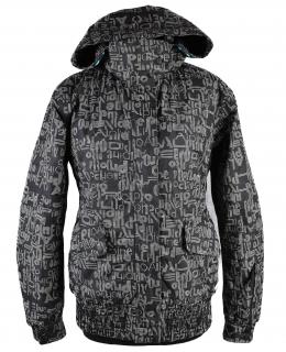 Lyžařská dámská černobílá bunda s kapucí Alpine Pro XS, S, XL