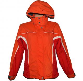 Lyžařská dámská oranžová bunda s kapucí ALPINE PRO S