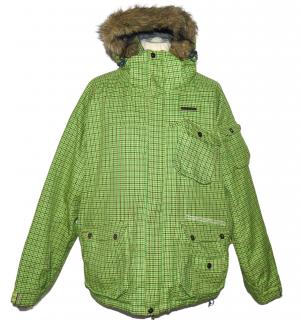 Lyžařská pánská zelená bunda s kapucí HORSEFEATHERS L