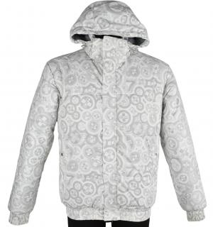 Pánská bílá zimní bunda s kapucí Alpine Pro S, L