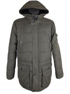 Pánská khaki zimní parka s kapucí F&F M