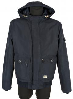 Pánská modrá zimní bunda s kapucí Jack&Jones M