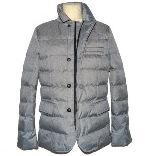Pánská šedá prošívaná zateplená bunda - sako Outerwear M
