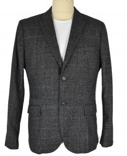 Pánské kostkované šedočerné sako H&M 52