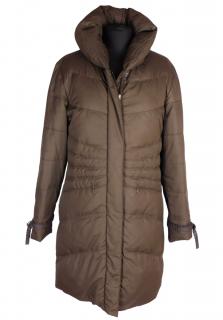 Péřový dámský hnědý kabát s.OLIVER   M*