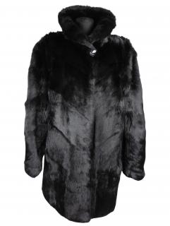 Pravý dámský černý kožich FUTREX  XXL*