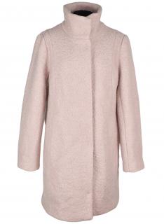 Vlněný (50%) dámský růžový zimní kabát Reserved 14/42