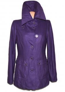 Vlněný (60%) dámský fialový kabát ONLY M
