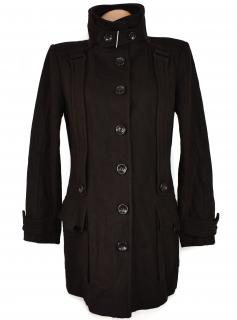 Vlněný (60%) dámský hnědý kabát ZARA L