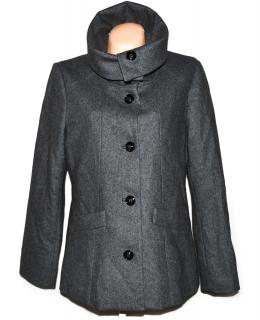 Vlněný (60%) dámský šedý kabát H&M 44