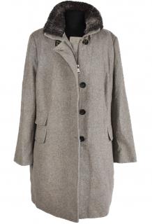 Vlněný (70%) dámský hnědý kabát Franco Callegari (vlna, kašmír) XXXL