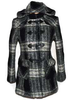 Vlněný (80%) dámský kabát s kapucí NEW LOOK L