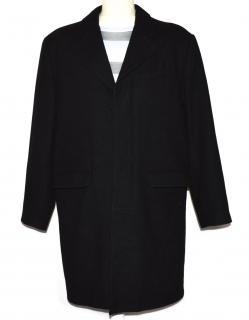 Vlněný (80%) pánský černý kabát Cedarwood State L