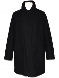 Vlněný (80%) pánský černý kabát Joffers L