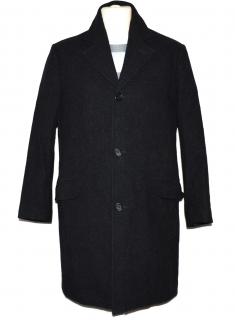 Vlněný (80%) pánský šedočerný dlouhý kabát DONI M