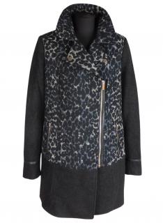 Vlněný dámský černý kabát na zip  F&F  XL*