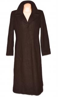 Vlněný dámský dlouhý čokoládový kabát Klass Coll. XL/XXL