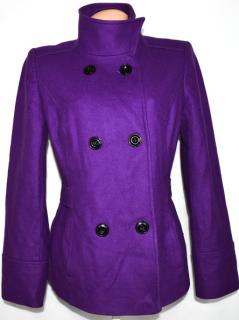 Vlněný dámský fialový kabát GEORGE 42