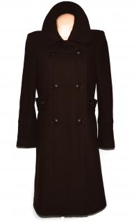 Vlněný dámský hnědý dlouhý kabát F&F UK 16
