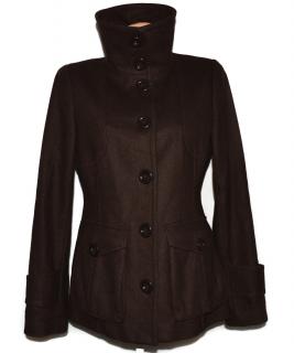 Vlněný dámský hnědý kabát H&M 40