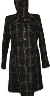 Vlněný dámský kostkovaný dlouhý kabát F&F XL, XXL