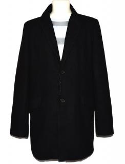 Vlněný pánský černý kabát Butler&Webb L