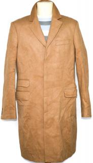 Vlněný pánský hnědý/ béžový kabát H&M vel. M