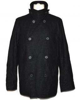 Vlněný pánský šedočerný kabát Fullcircle M