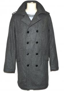 Vlněný pánský šedý kabát Ben Sherman M