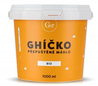 České Ghíčko BIO přepuštěné máslo 1000 ml