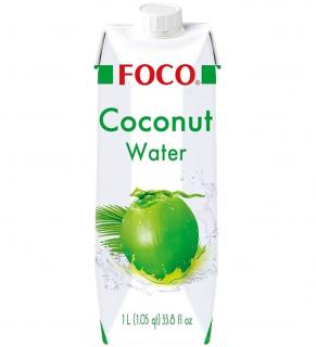 FOCO 100 % kokosová voda Obsah: 1000 ml