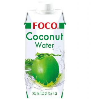 FOCO 100 % kokosová voda Obsah: 500 ml